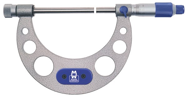 MOORE & WRIGHT - LARGE EXT MICROMETER W/ INTERCHANGEABLE ANVILS-0-6 INCH